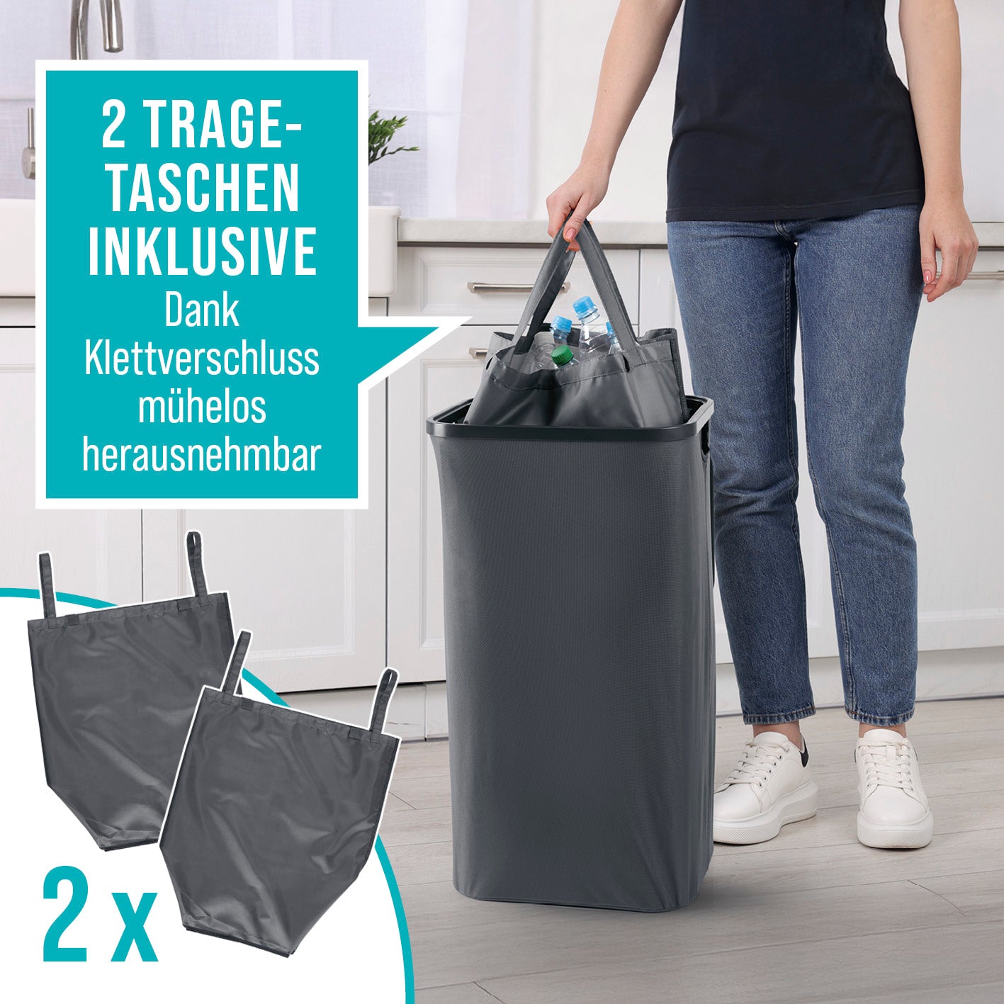 Pfandflaschen-Sammelbehälter - Anthrazit