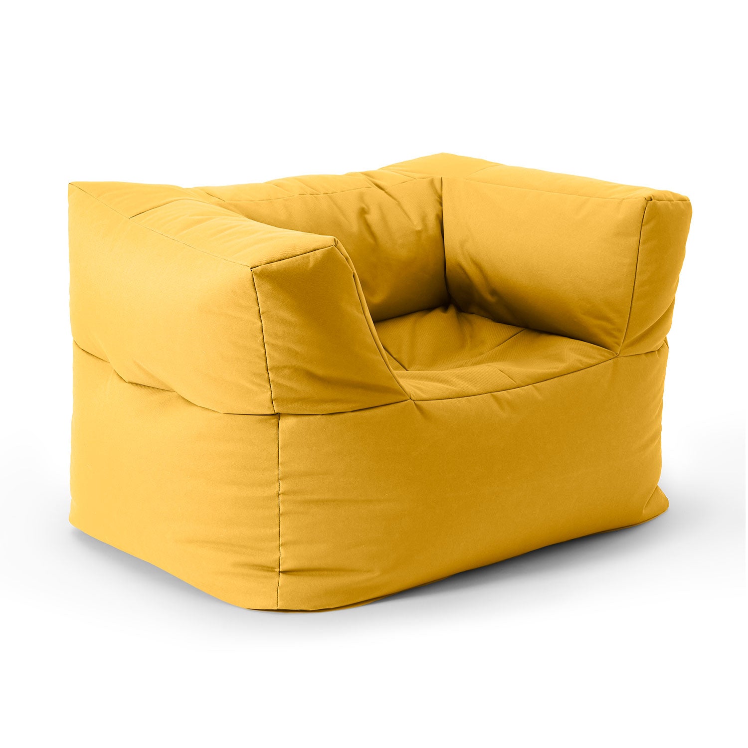 Sitzsack-Sofa Sessel (400 L) - Modulares System - indoor & outdoor - Senfgelb, großer bequemer modularer Sitzsack mit robustem Bezug