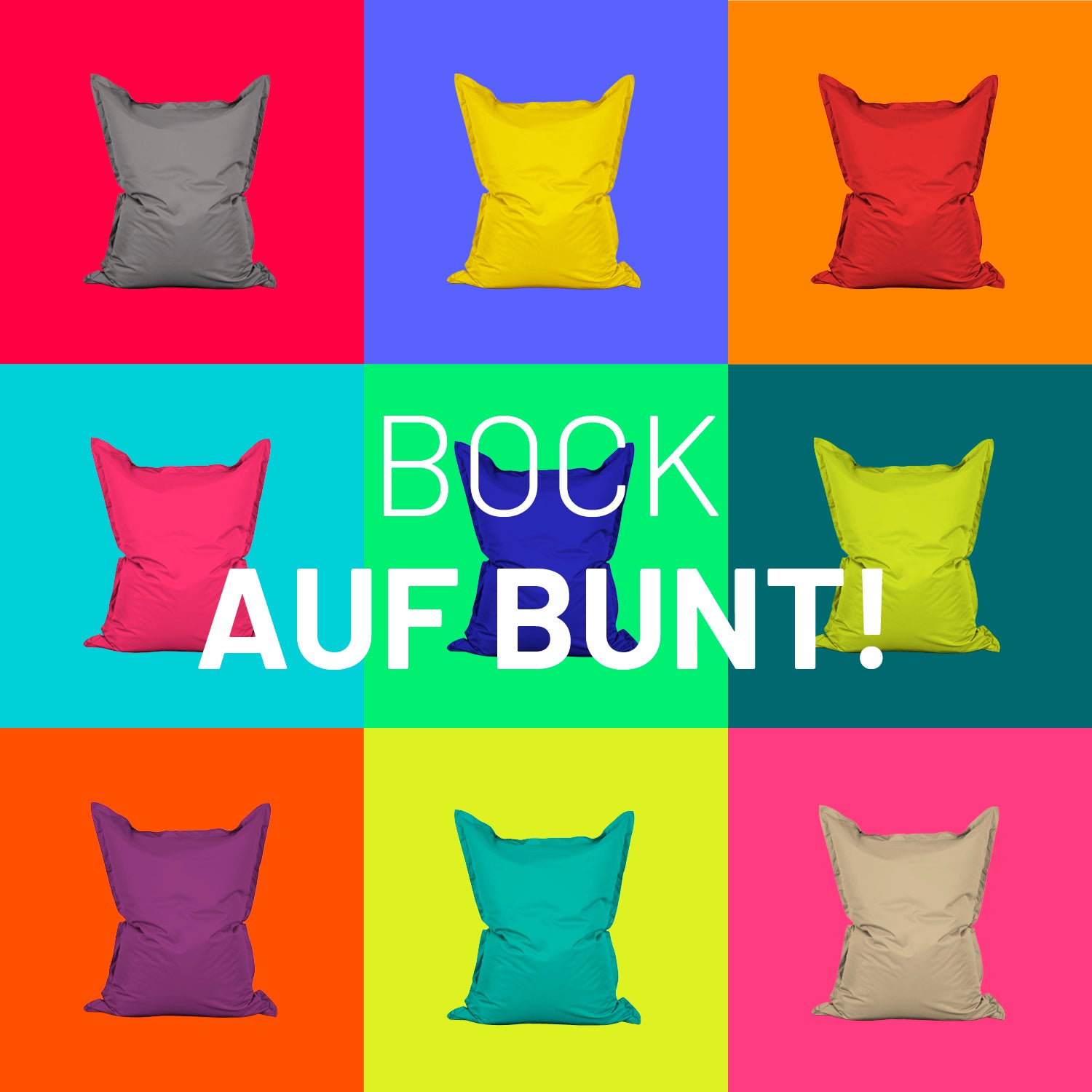 Sitzsack Classic XXL (380 L) in verschiedenen Farben, modern, für drinnen und draußen, robust und komfortabel.