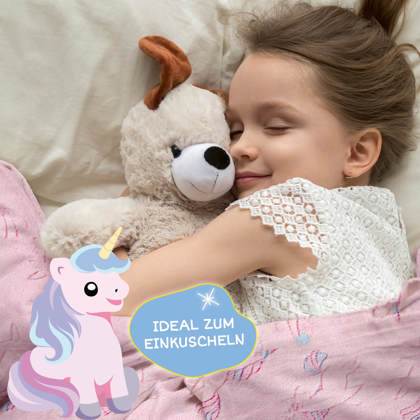 Verwandlungskissen Glow in the dark - Kuschelkissen & Kuscheldecke - Einhorn
