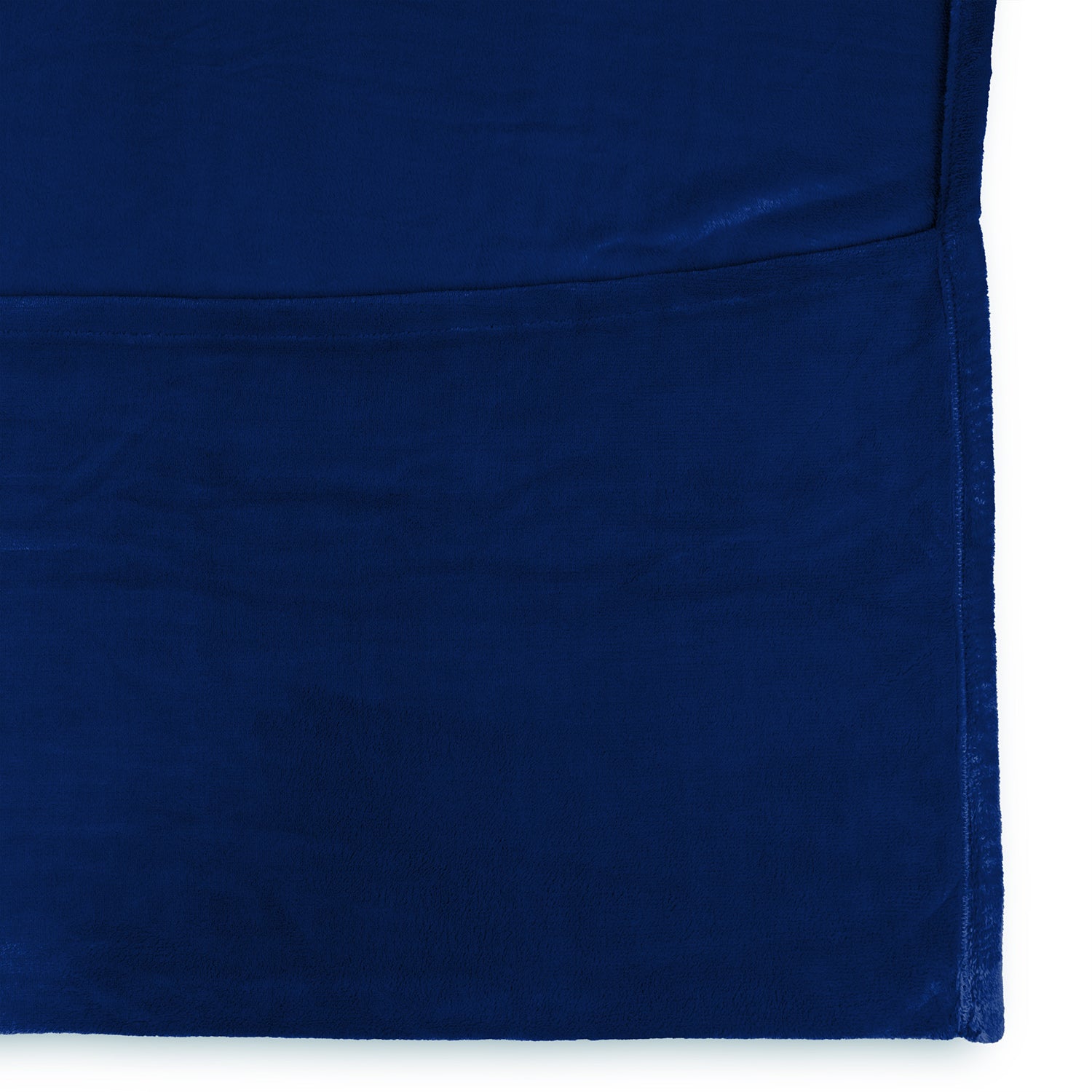 Kuscheldecke - 170x200cm - 50 cm Fußtasche - Sofadecke & Tagesdecke - Blau aus weichem Coral-Fleece, pflegeleicht und kuschelig.