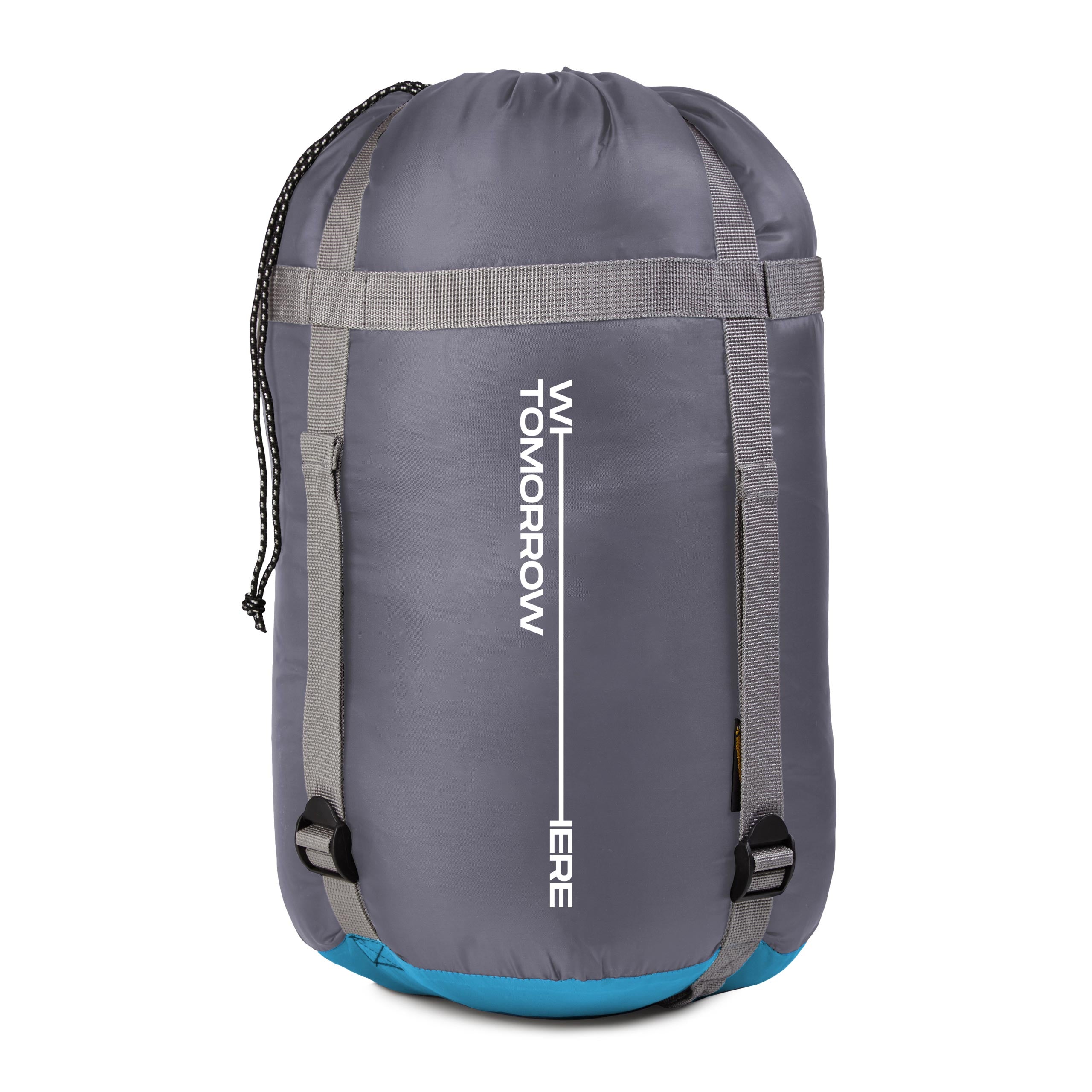 Camping Schlafsack Classic - Mumienschlafsack mit Tasche - 230 x 80 x 55 cm - Türkis
