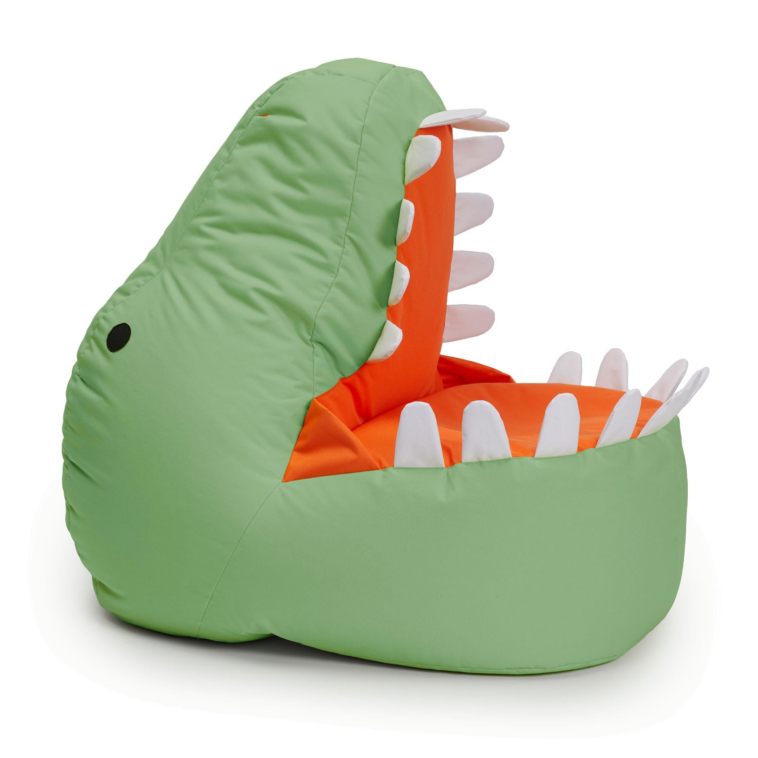 Kindersitzsack Animal Line Dino (270 L) in Pastell Grün, weich, wasserabweisend, mit verstecktem Reißverschluss, für indoor & outdoor.