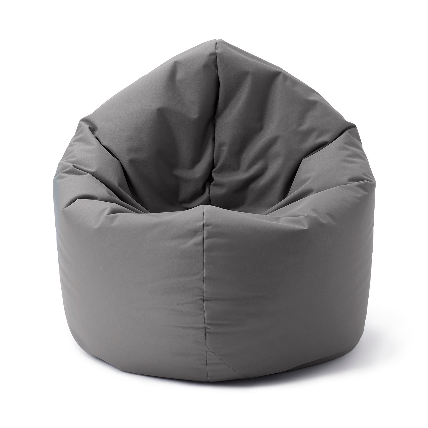 Sitzsack Drops (300 L) - Grau, leichter, langlebiger Sitzsack für drinnen und draußen mit hochwertiger EPS-Füllung und verdecktem Reißverschluss.
