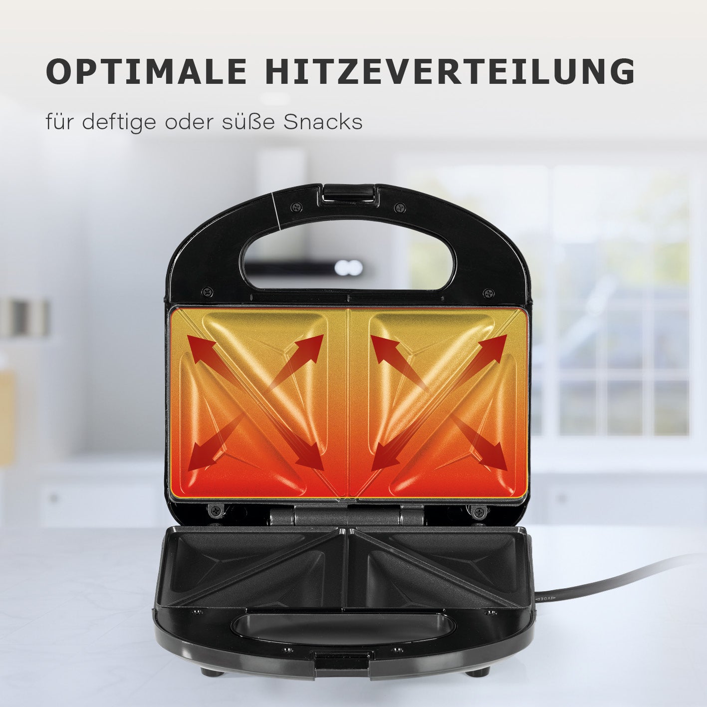 Sandwich Maker mit LED-Kontrollleuchte