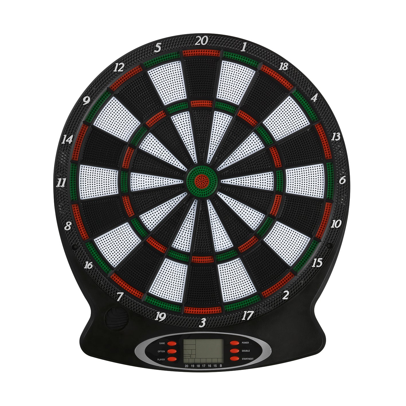 Dartscheibe mit 6 Pfeilen und 6 Ersatzspitzen + Batterien, elektronische Anzeige, 18 Spiele, Soundeffekte, für 1-8 Spieler.