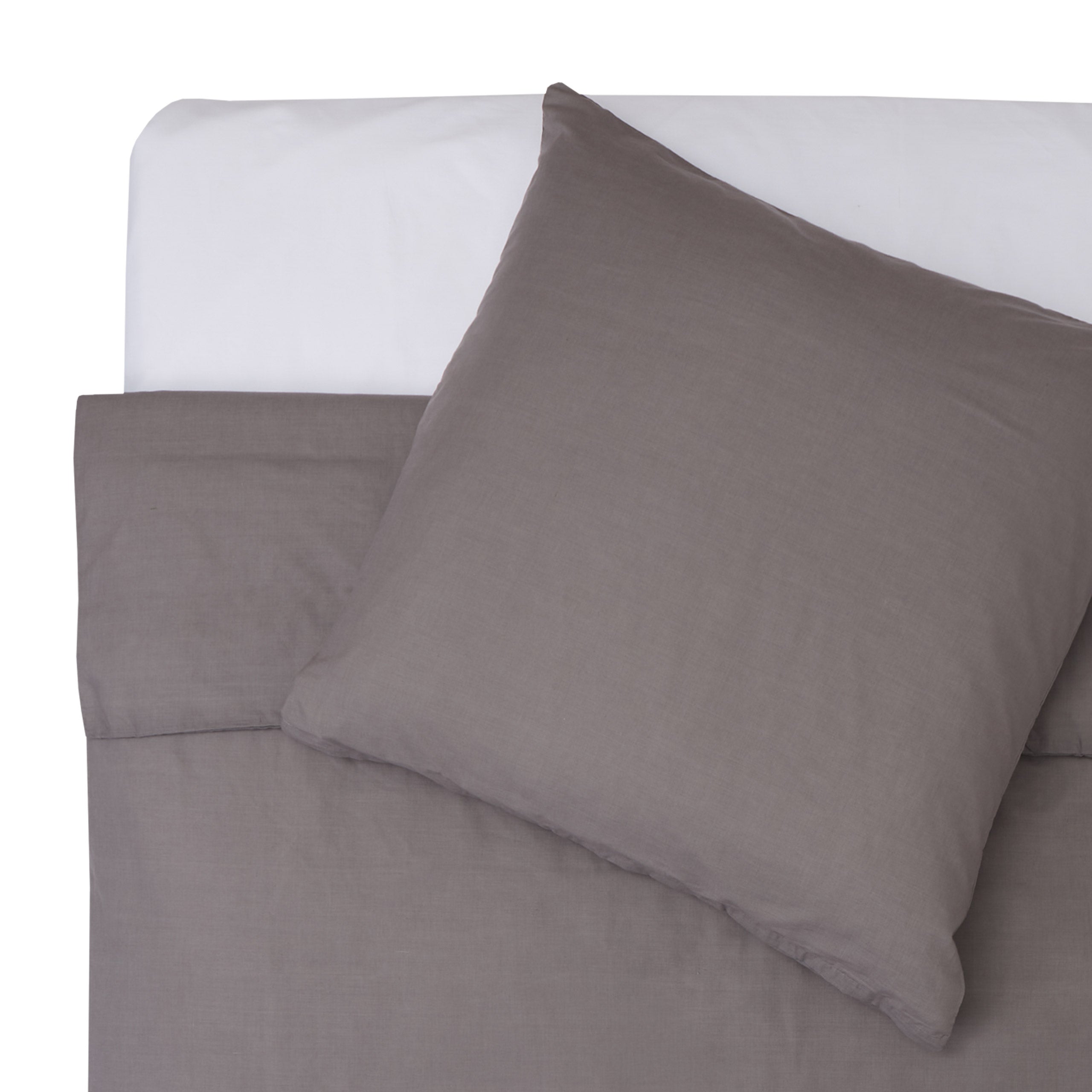 Premium Bettwäsche Everyday Ganzjahres Bettbezug 155x200 cm & Kissenbezug 80x80 cm in Anthrazit, weiche Polycotton Qualität.