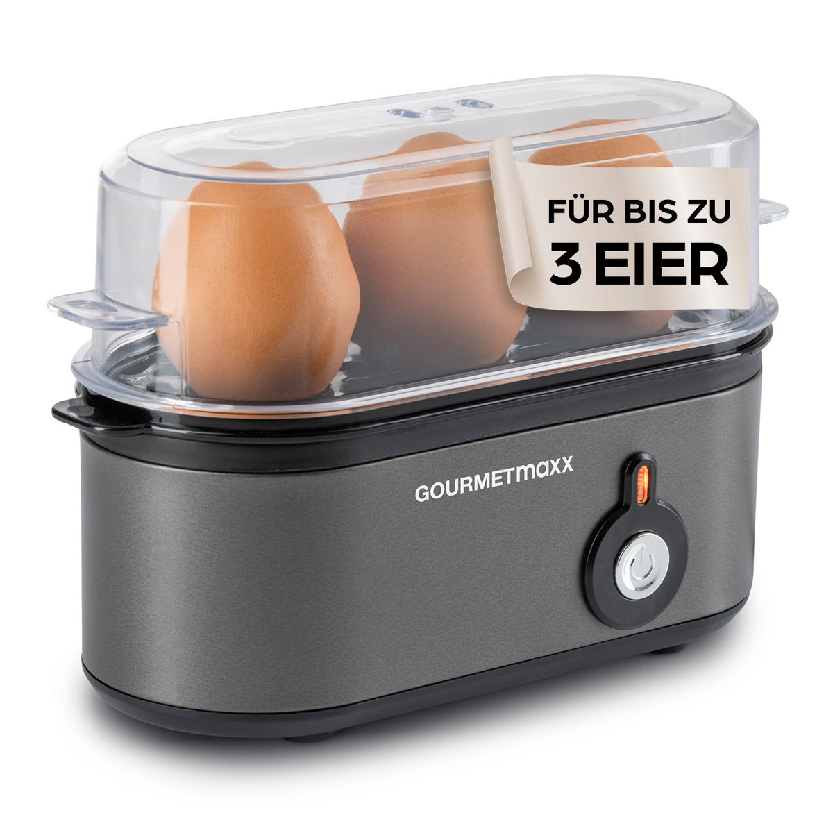 Immer perfekte Eier genießen – mit dem GOURMETmaxx Design-Eierkocher!