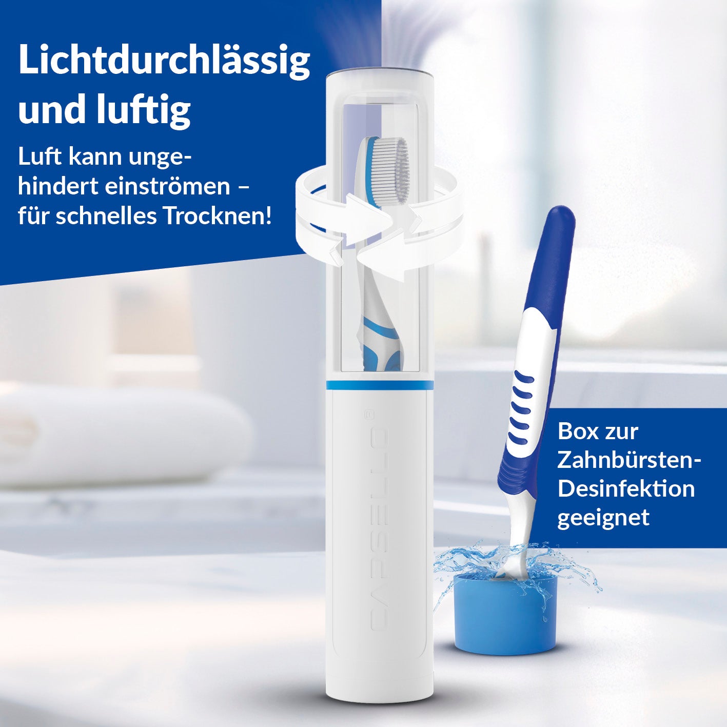 Zahnbürstenbox - weiß