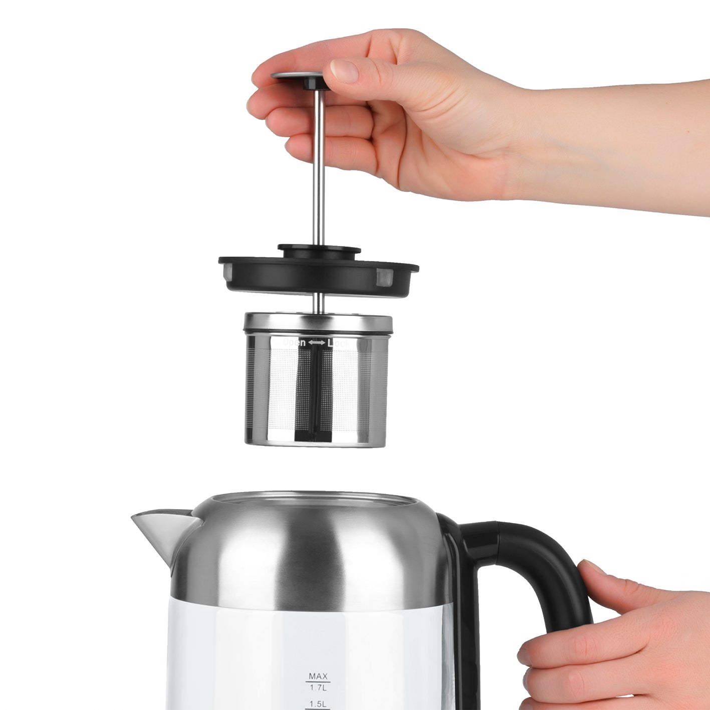 TEATIME II Edelstahl-Teesieb mit Deckel - 60 g
