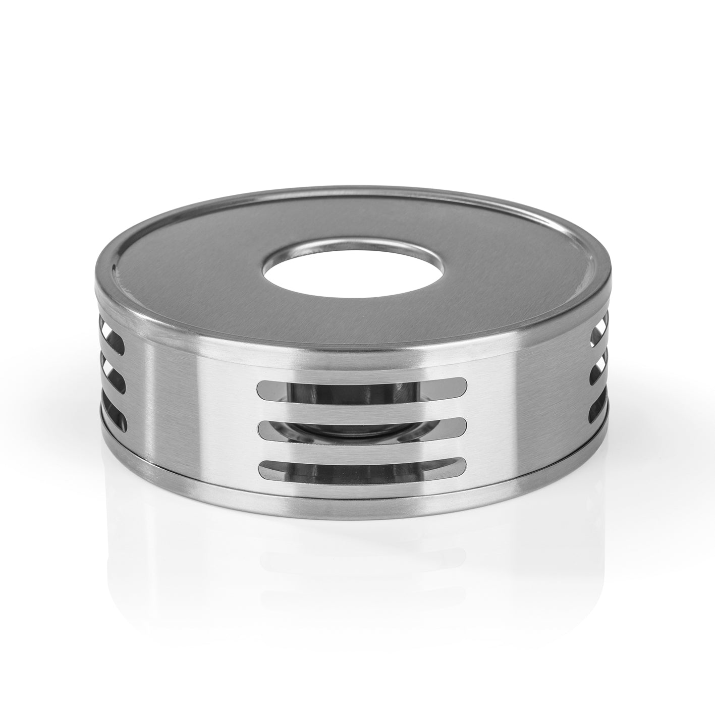 STÖVCHEN Kannenwärmer - Edelstahl, multifunktionaler Teelichthalter aus mattiertem Edelstahl für Kannen Ø 7–14 cm, leicht zu reinigen.