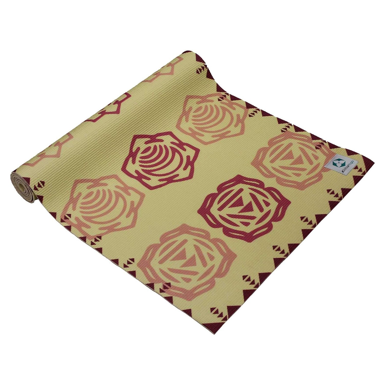 Yogamatte Ravana - 183 x 61 x 0,4cm mit tribal Muster, rutschfest und hautfreundlich, ideal für Yoga und Pilates.