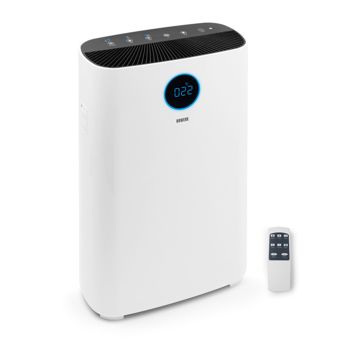 Luftreiniger S - HEPA H14 mit 6-fach-Filtersystem, Display für PM 2,5, 6 Lüftermodi und WLAN für App-Steuerung und Luftqualitätsüberwachung.