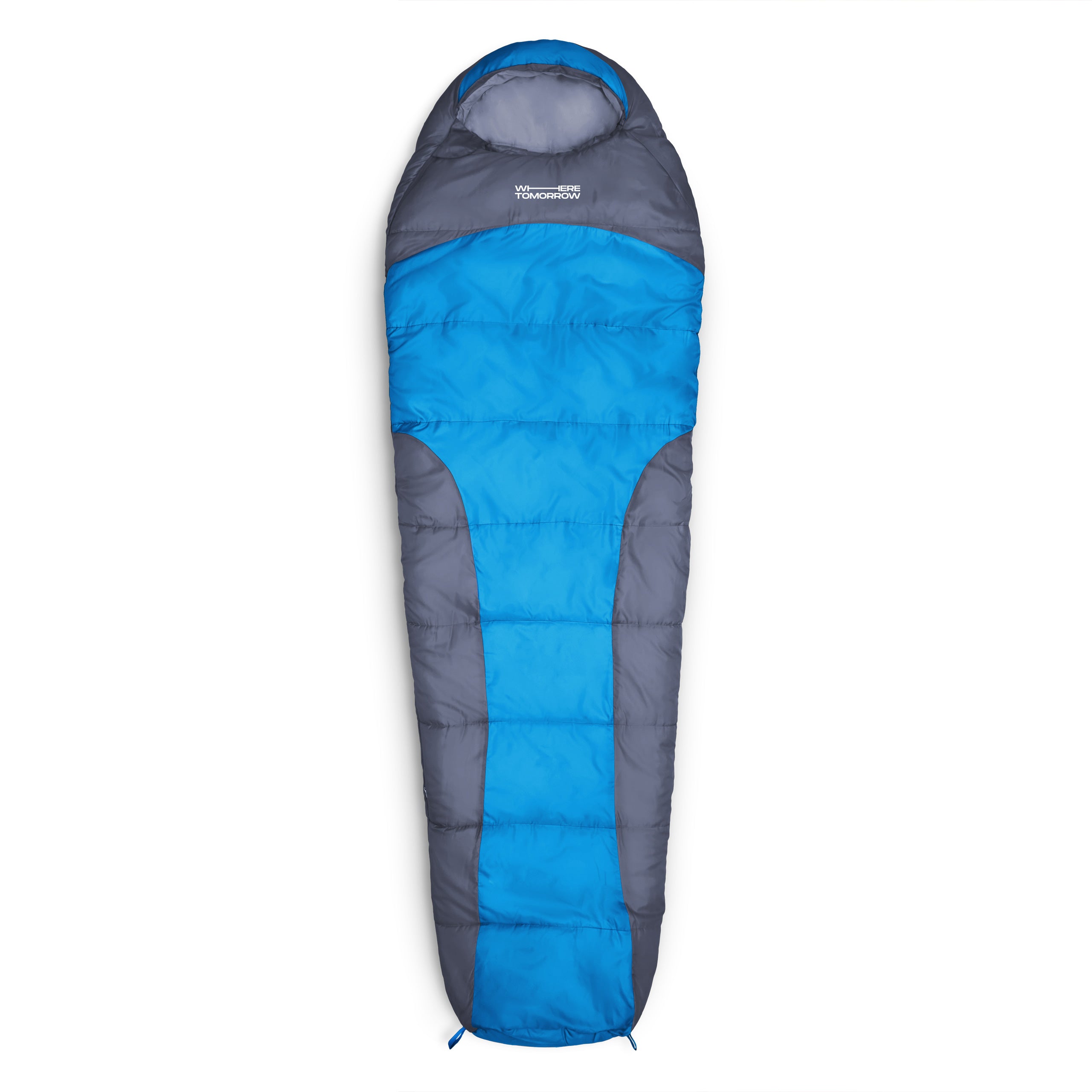 Camping Schlafsack Classic - Mumienschlafsack mit Tasche - 230 x 80 x 55 cm - Blau