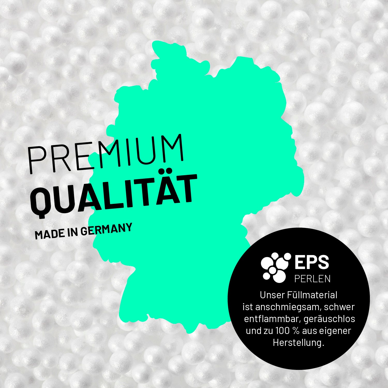 Sitzsack Lounge (320 L) - Stahlgrau mit hochwertigen EPS-Perlenfüllung, made in Germany, langlebig und komfortabel für drinnen & draußen.