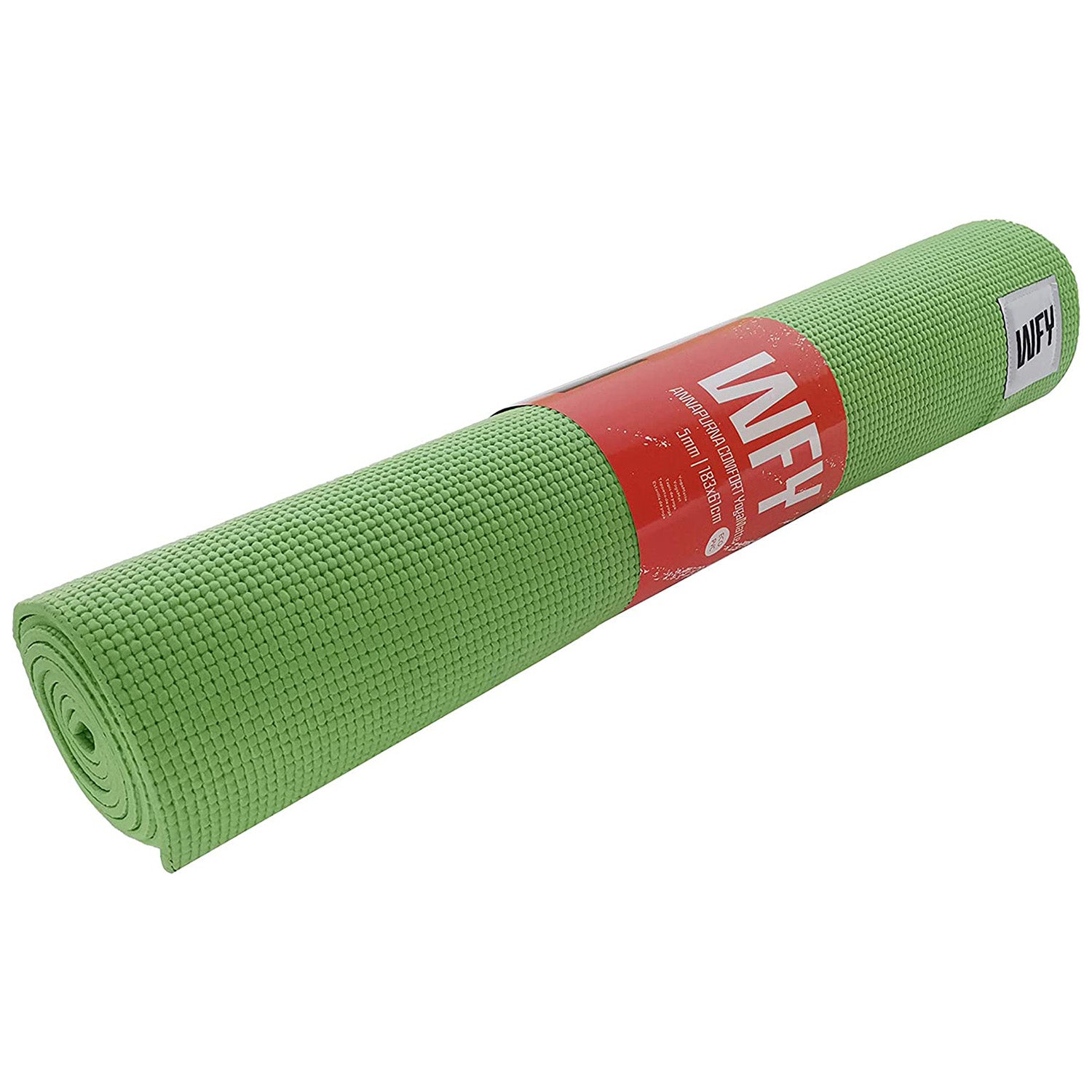 Fitnessmatte Yogamatte "Annapurna Comfort" - 183 x 61 cm grün, rutschfeste Pilates Workout Matte aus NBR-Schaumstoff, pflegeleicht und weich.