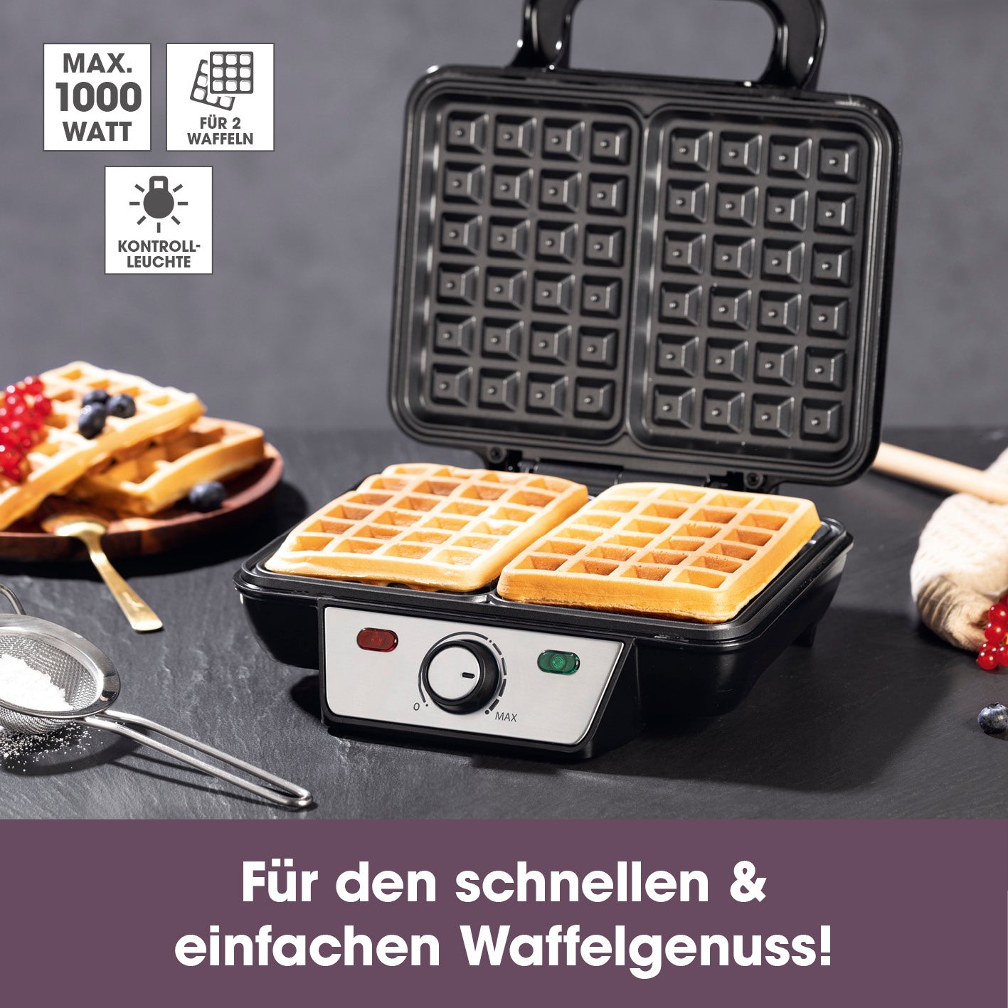 Waffeleisen für Belgische Waffeln