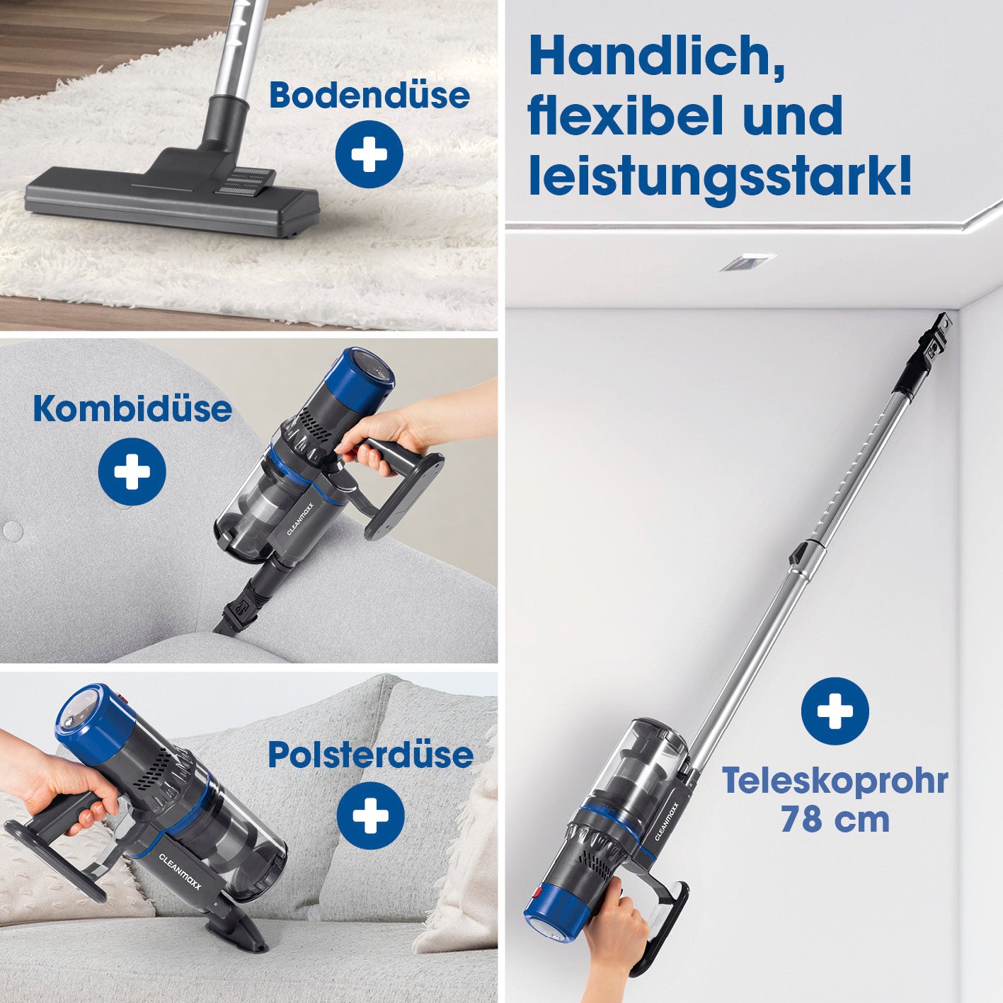 Kabelloser Hand- und Bodenstaubsauger