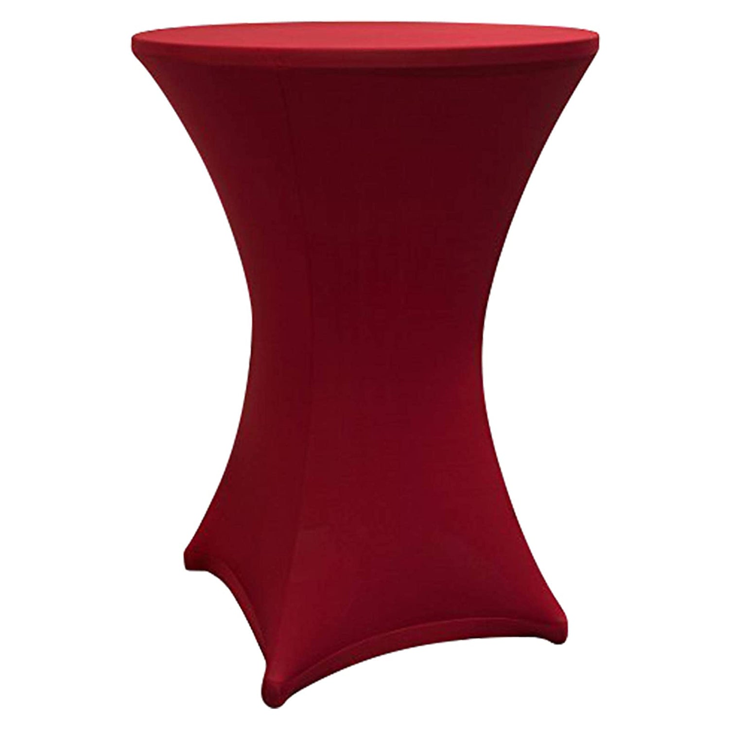 Stehtischhusse Tisch Bezug Husse - Ø 80-85cm - Rot, dehnbar, pflegeleicht, ideal für Veranstaltungen und stilvollen Empfang.