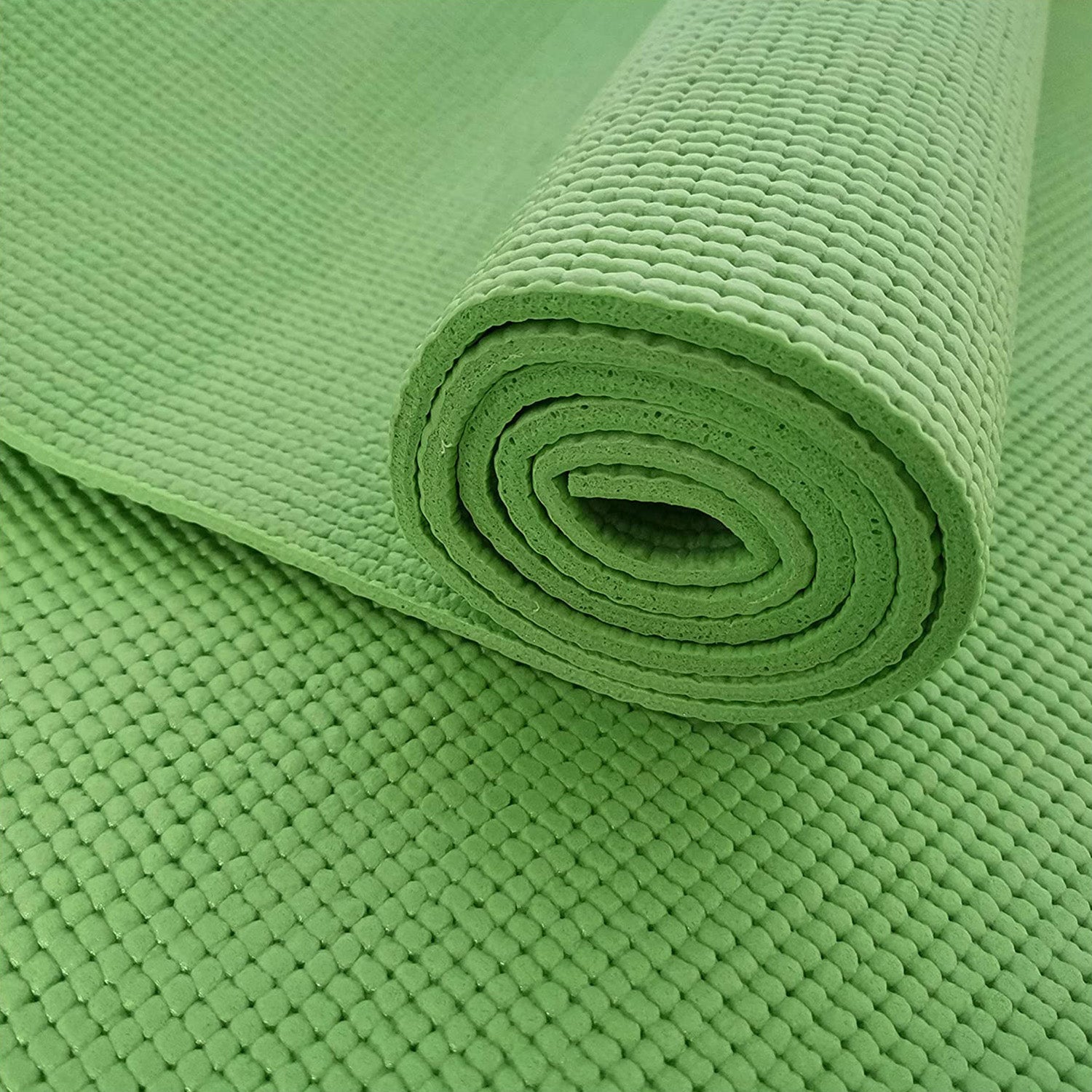 Fitnessmatte Yogamatte "Annapurna Comfort" - 183 x 61 cm, grün, rutschfest, weich und pflegeleicht für Pilates und Fitness.