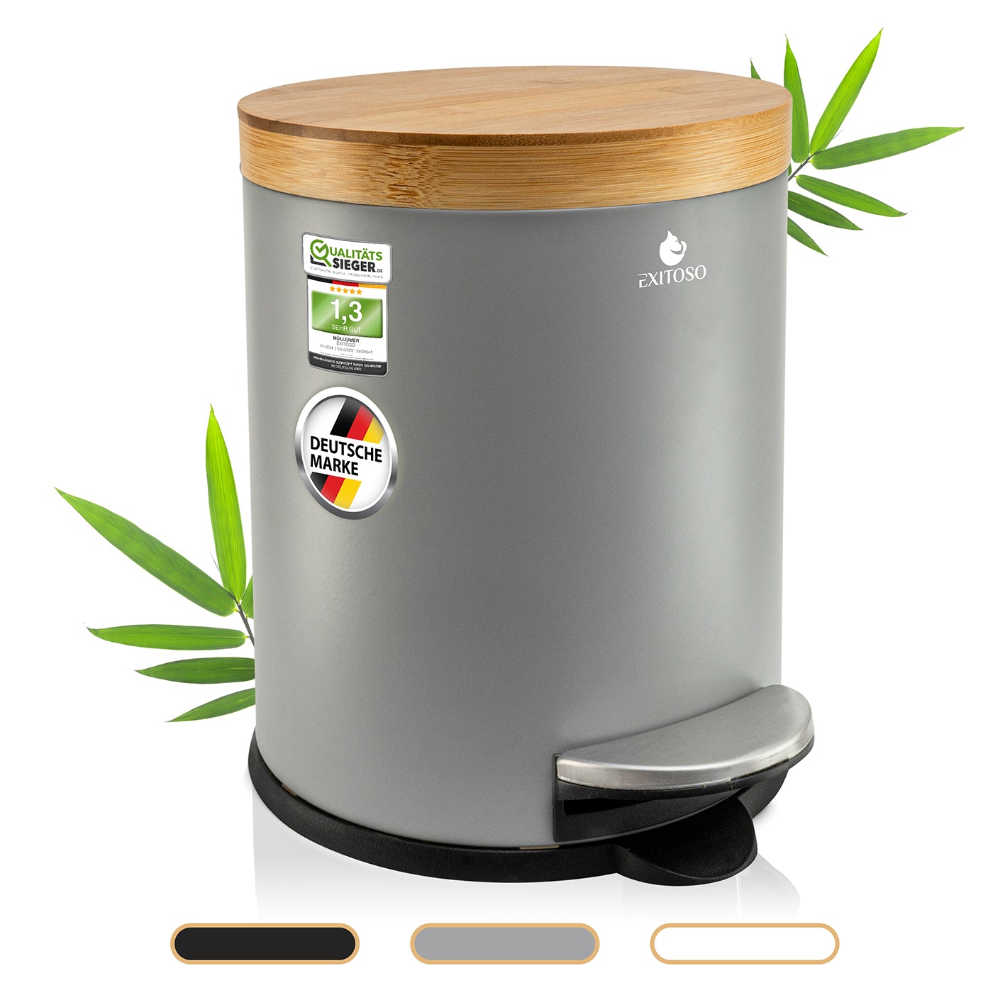 mülleimer bambus mit deckel Der kleine Tretmülleimer mit großem Charme für Badezimmer & Gäste-WC!