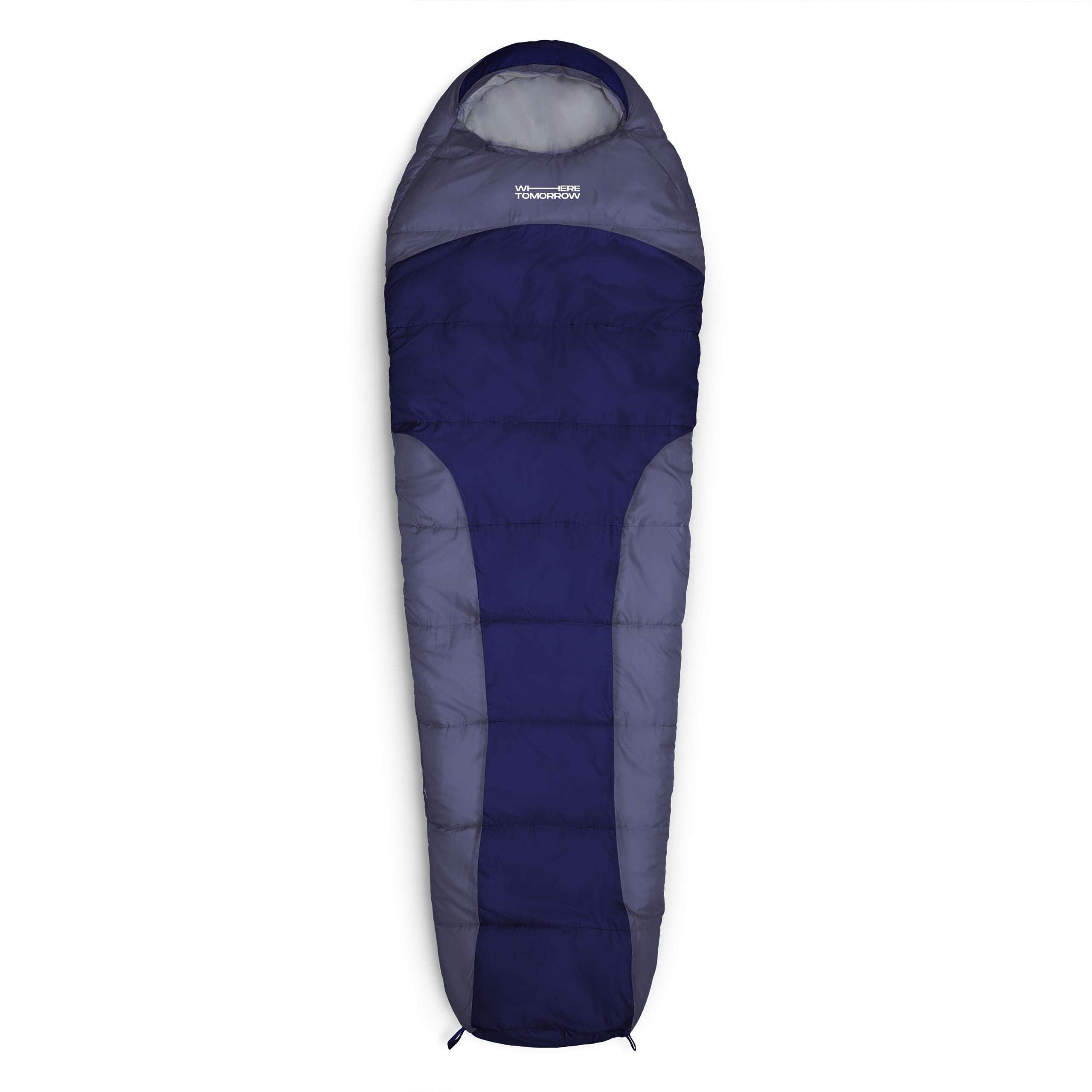 Camping Schlafsack Classic - Mumienschlafsack mit Tasche - 230 x 80 x 55 cm - Dunkelblau