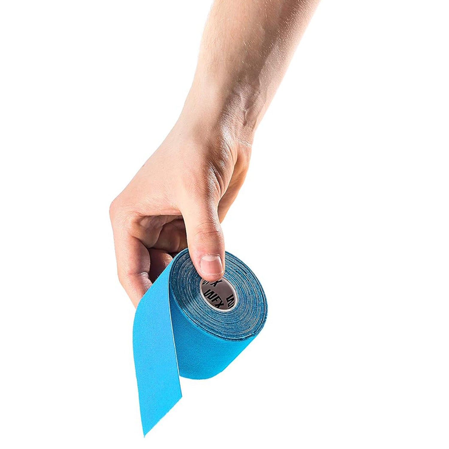 Kinesiologie Tapes - 5m x 5cm - 6er Set in Blau, wasserbeständig und elastisch für vielseitige Anwendungen.