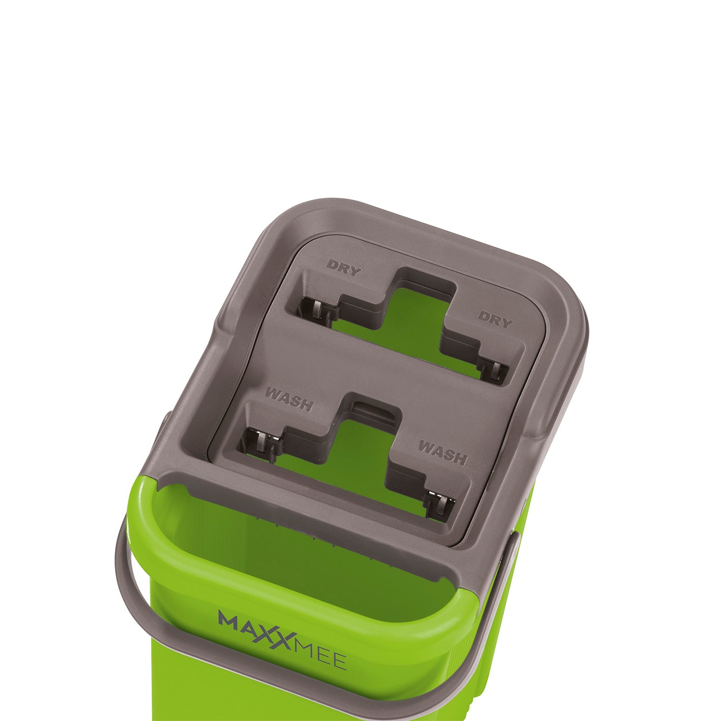 Komfort-Mopp Smart 7,5 l - Eimer mit 2-Kammer-System in limegreen für einfaches Auswringen und Reinigen ohne Bücken.