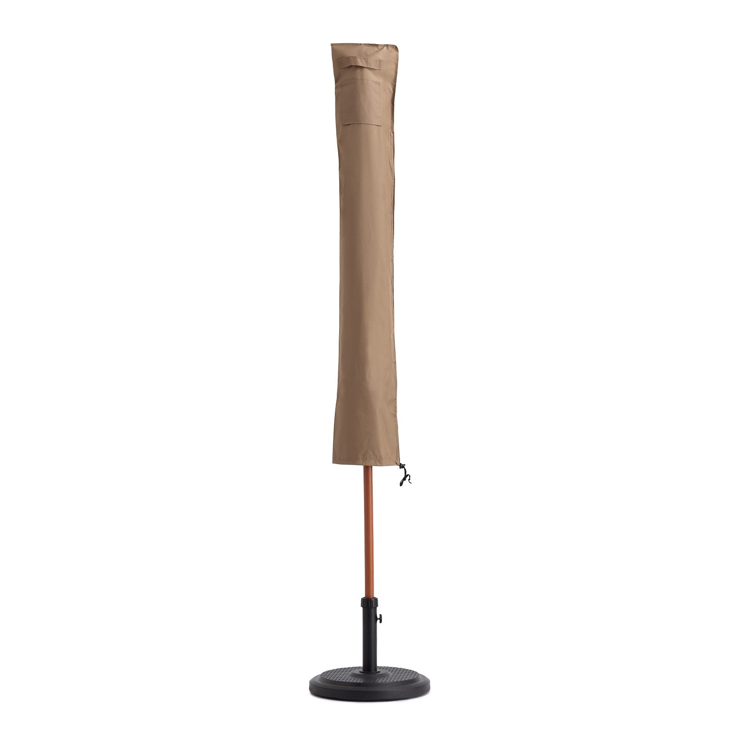 Abdeckung für Sonnenschirm - 160 x 50/65 cm - Beige, wasserdichte Schutzhülle aus robustem Oxford 600D Gewebe für Gartenschirme.