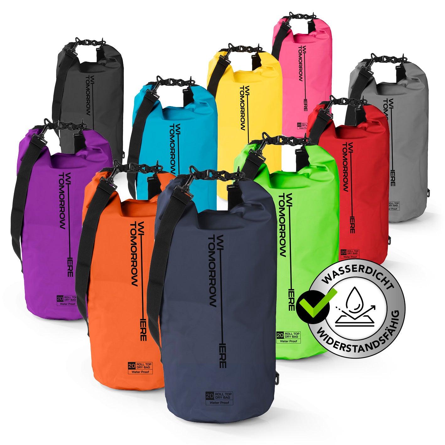 Dry Bag 20L - Style 02 - Dunkelblau
