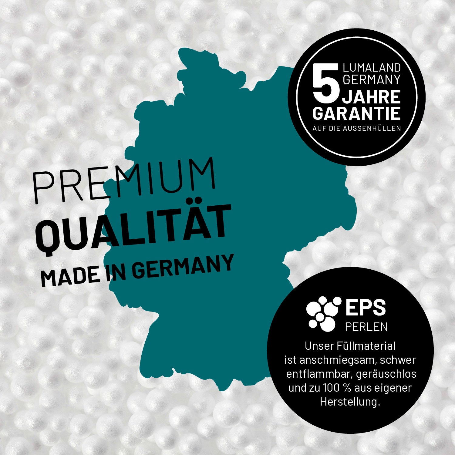XXL Microvelours Sitzsack (380 L) - indoor - Grün mit 5 Jahre Garantie, hochwertigem Füllmaterial und Premiumqualität Made in Germany.