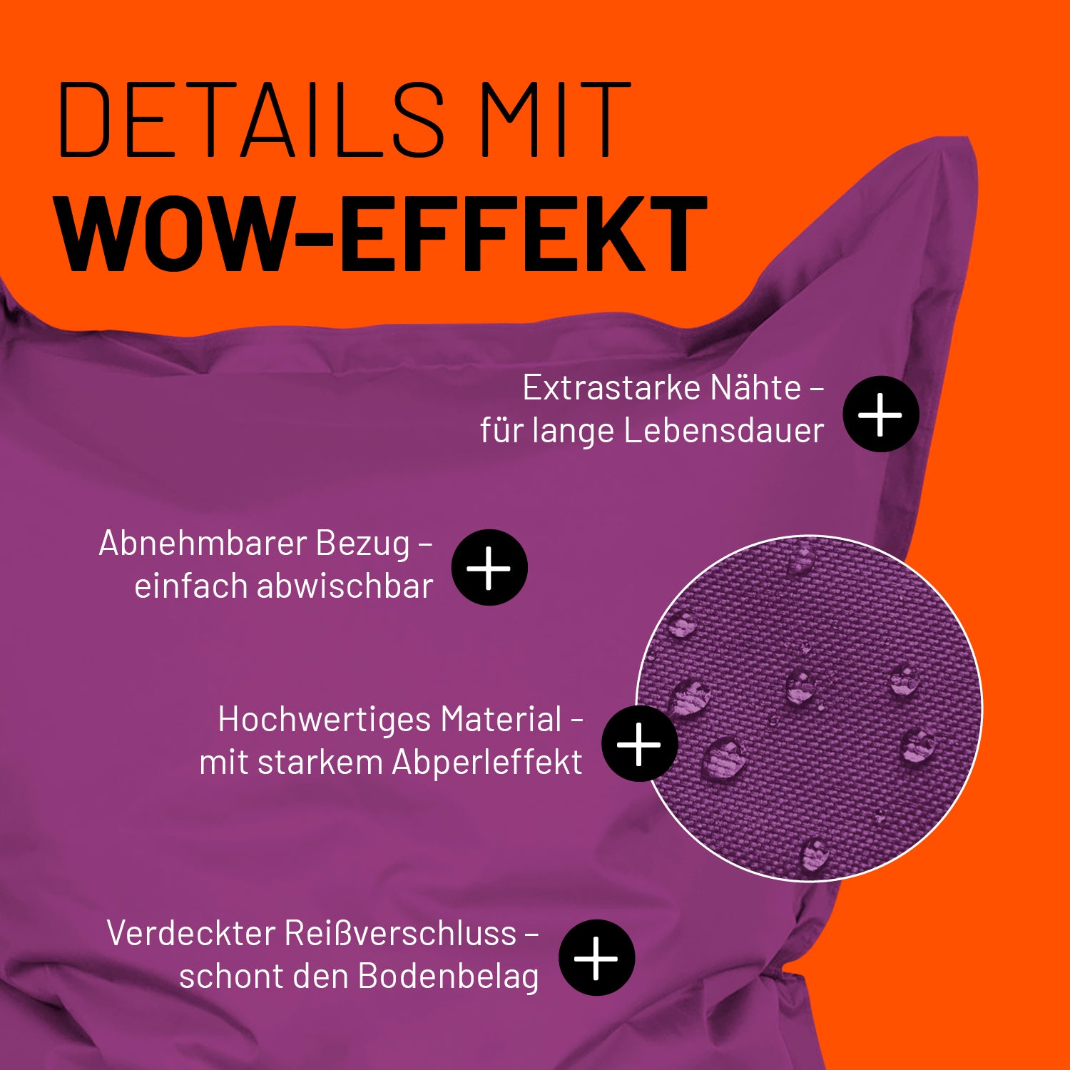 Sitzsack Classic XXL (380 L) - indoor - & outdoor - Lila