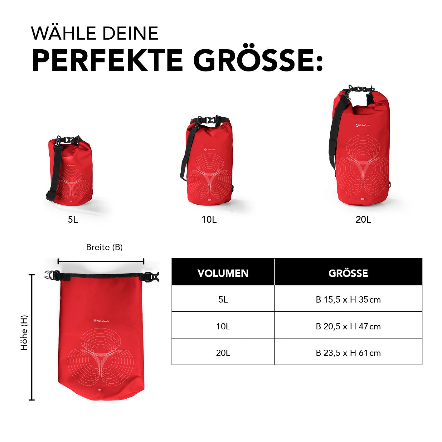 Dry Bag 10L - Rot