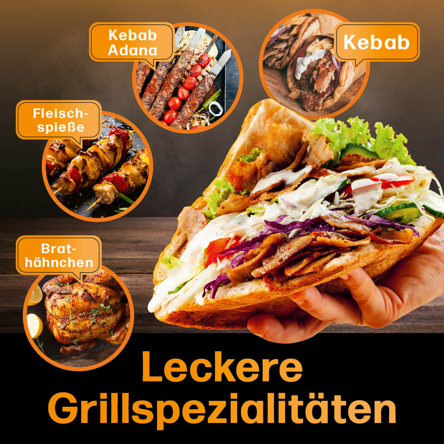 Dönergrill mit saftigen Döner-, Kebab- und Fleischspießen, perfekt für vielseitige Grillgerichte zu Hause von GOURMETmaxx.