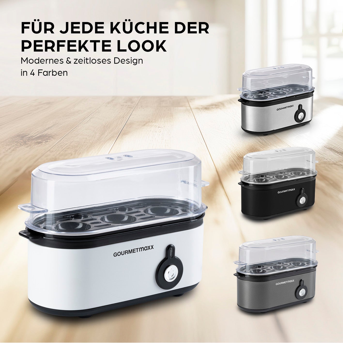 Design-Eierkocher 3 Eier - Weiß