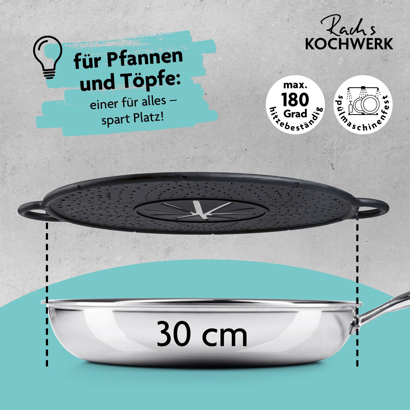 Silikon Spritzschutz 4-in-1 Ø 30 cm