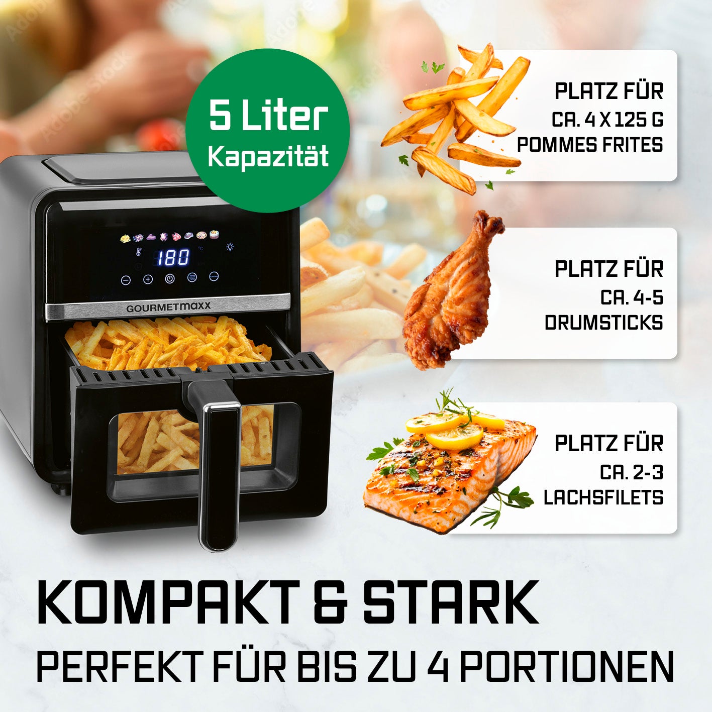 Heißluftfritteuse - 5 Liter