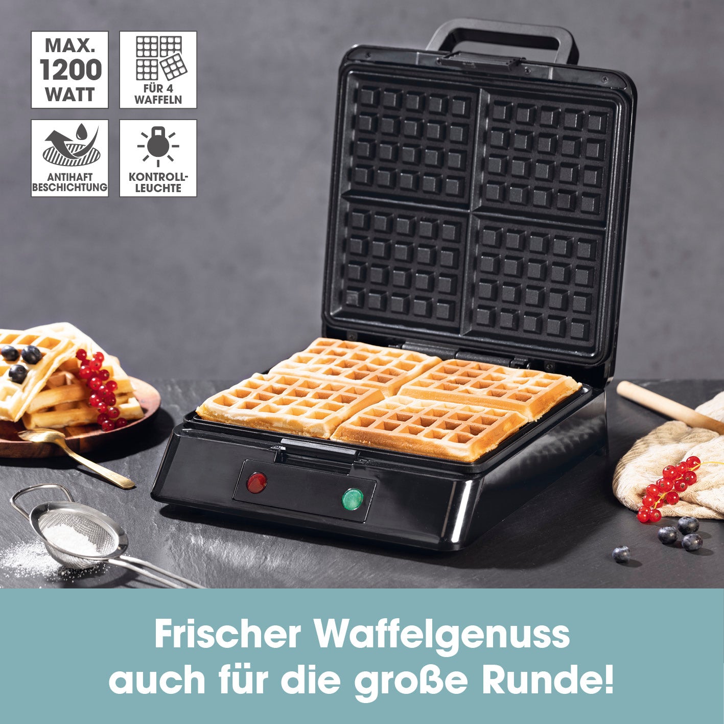 Waffeleisen für Belgische Waffeln