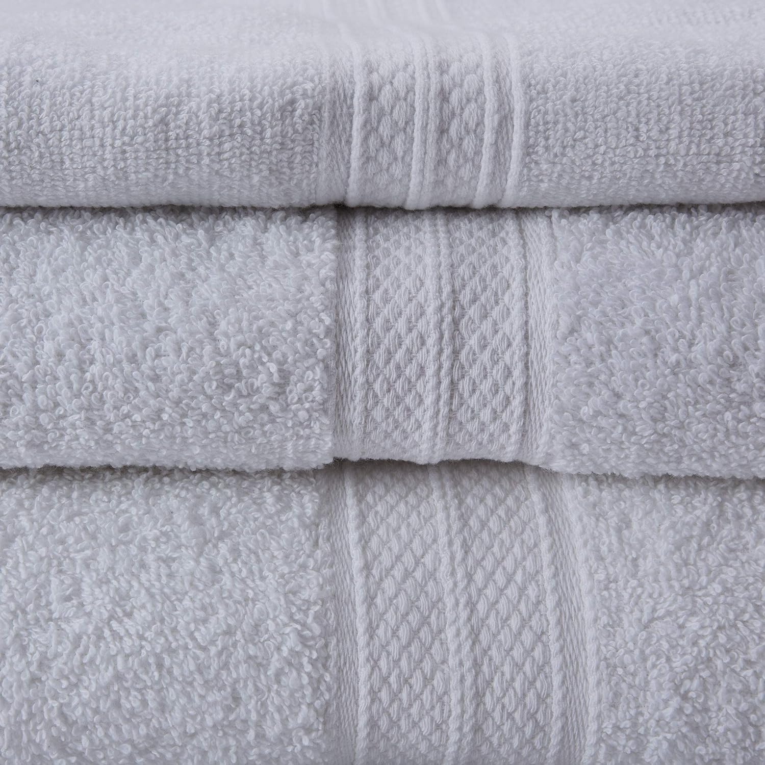 Premium Handtücher 6er-Set - 4 Handtücher 50 x 100 cm + 2 Badetücher 70 x 140 cm - Weiß, weiche Baumwolle, saugfähig, langlebig.
