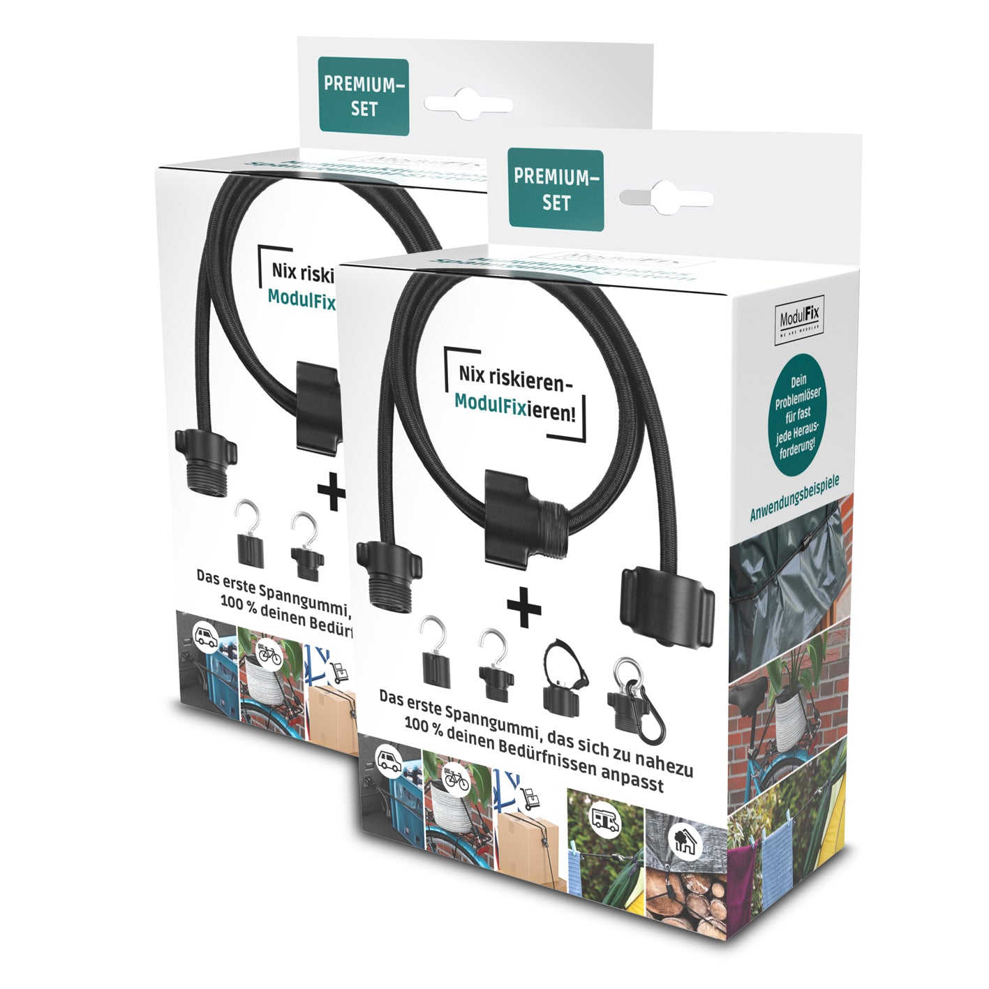 Multifunktionales Spanngummi-System - Premium-Set - 2er-Set