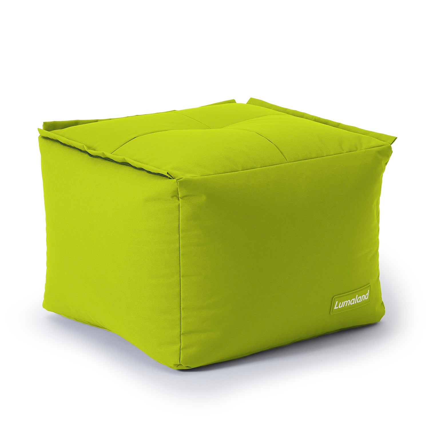 Sitzsack-Hocker (200 L) Apfelgrün, modular, indoor & outdoor, mit abwischbarem Bezug und versteckten Reißverschlüssen.