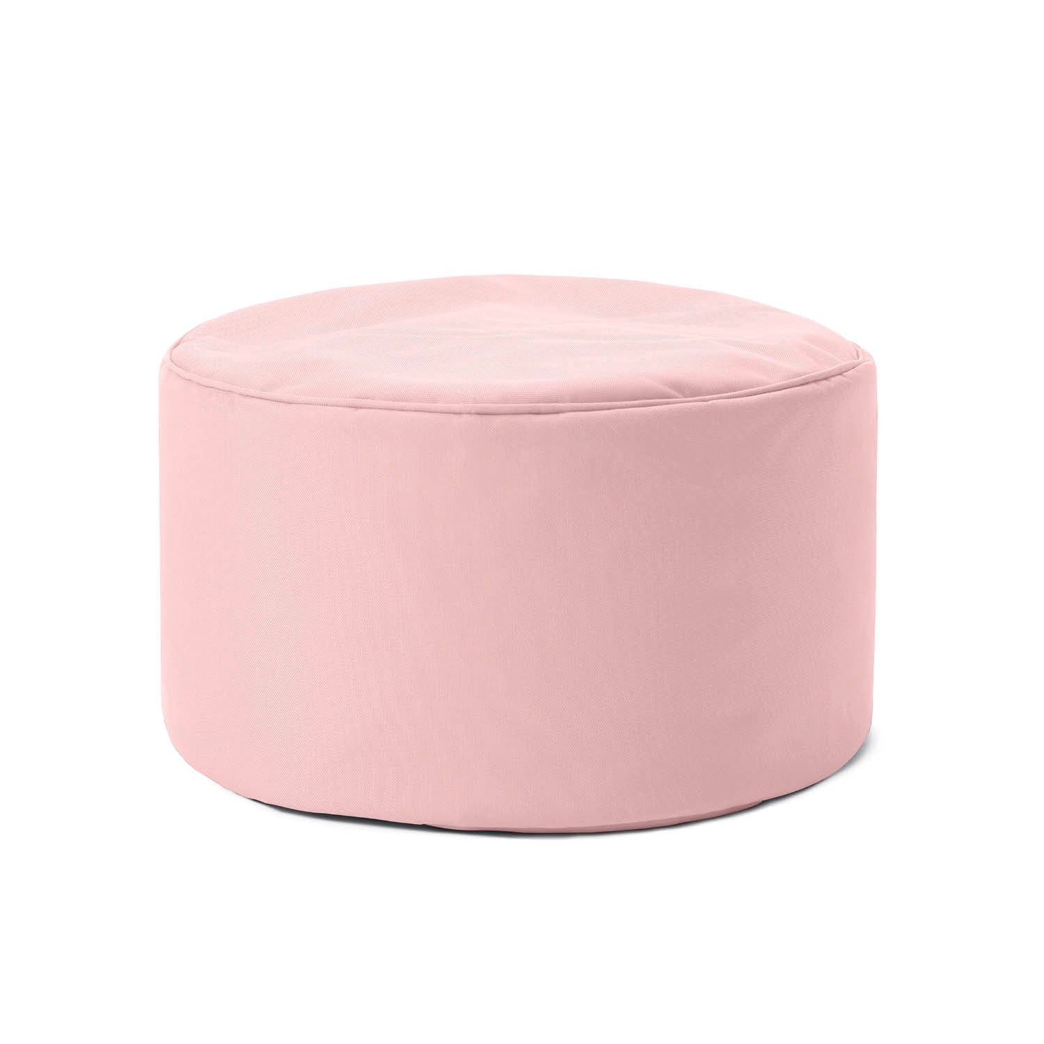 Sitzsack-Hocker/Pouf (50 L) - indoor & outdoor - Pastell Pink, leicht, langlebig und vielseitig als Sitz- oder Fußhocker nutzbar.