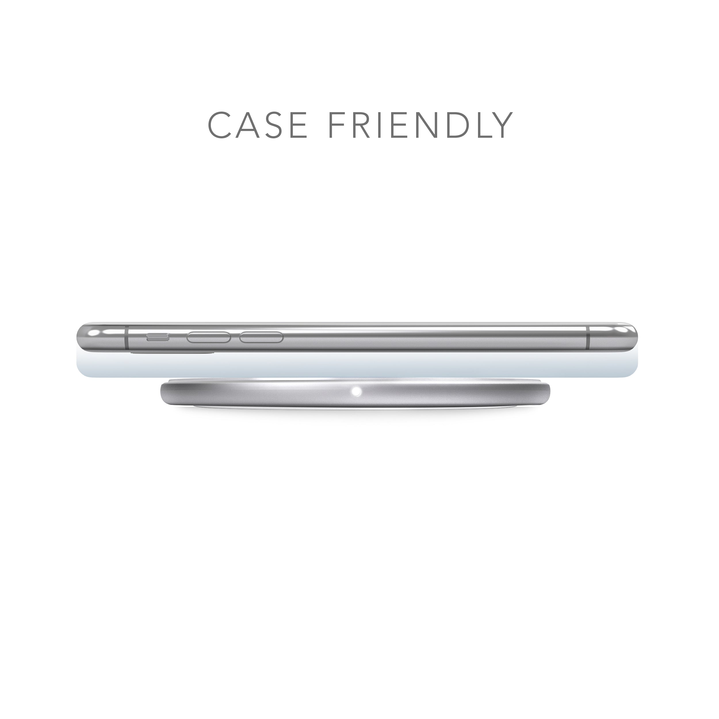Wireless Ladegerät Aura lite 15W - silber