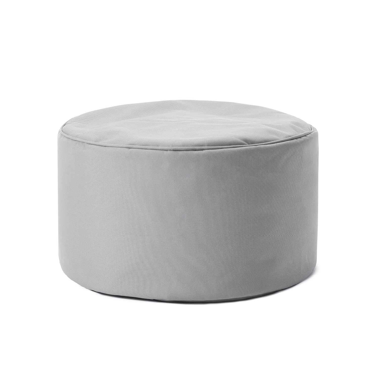 Sitzsack-Hocker/Pouf (50 L) - indoor & outdoor - Silbergrau, leichter, langlebiger Pouf mit hochwertiger Füllung und pflegeleichtem Material.