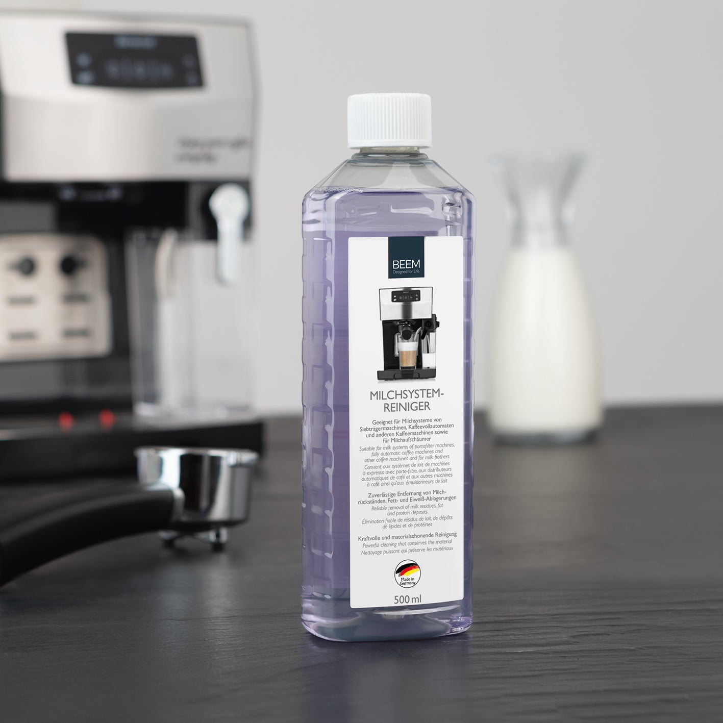 MILCHSYSTEMREINIGER - 3er-Set (3x 500 ml) zur Reinigung von Milchsystemen bei Kaffeevollautomaten und Siebträgermaschinen.