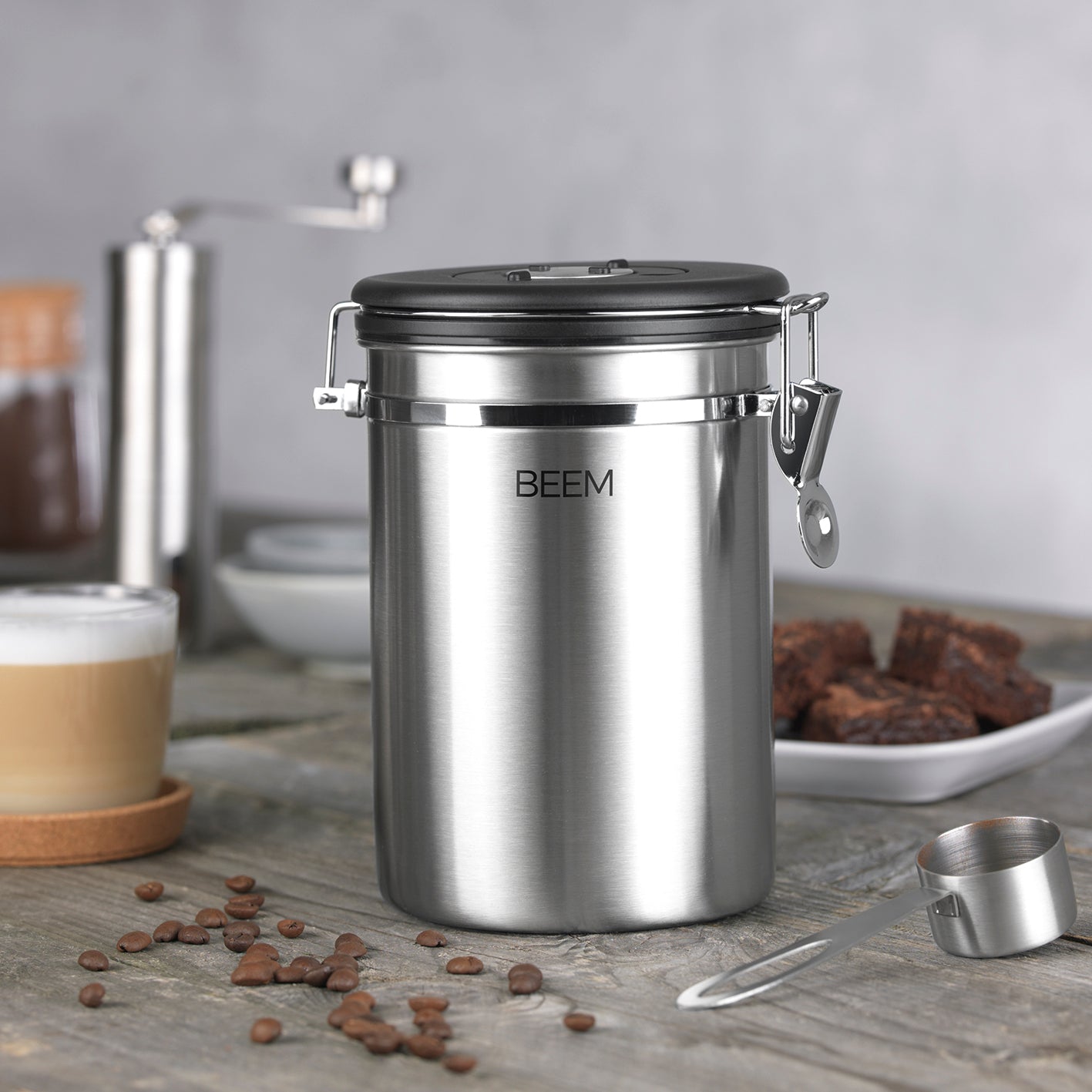 KAFFEEDOSE Vorratsdose mit Dosierlöffel - 1,9 l