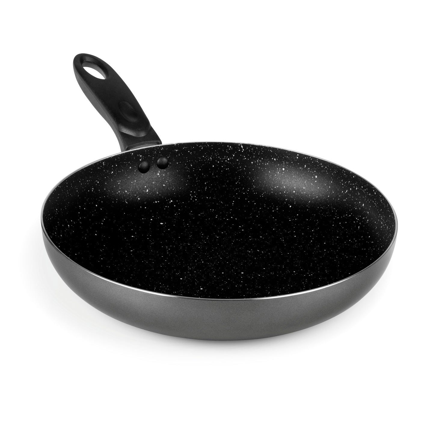 Aluminium-Pfanne mit Cool-Touch-Griff - 28 cm - anthrazit, antihaftbeschichtet, hoher Rand, spülmaschinengeeignet, backofentauglich bis 150 °C.