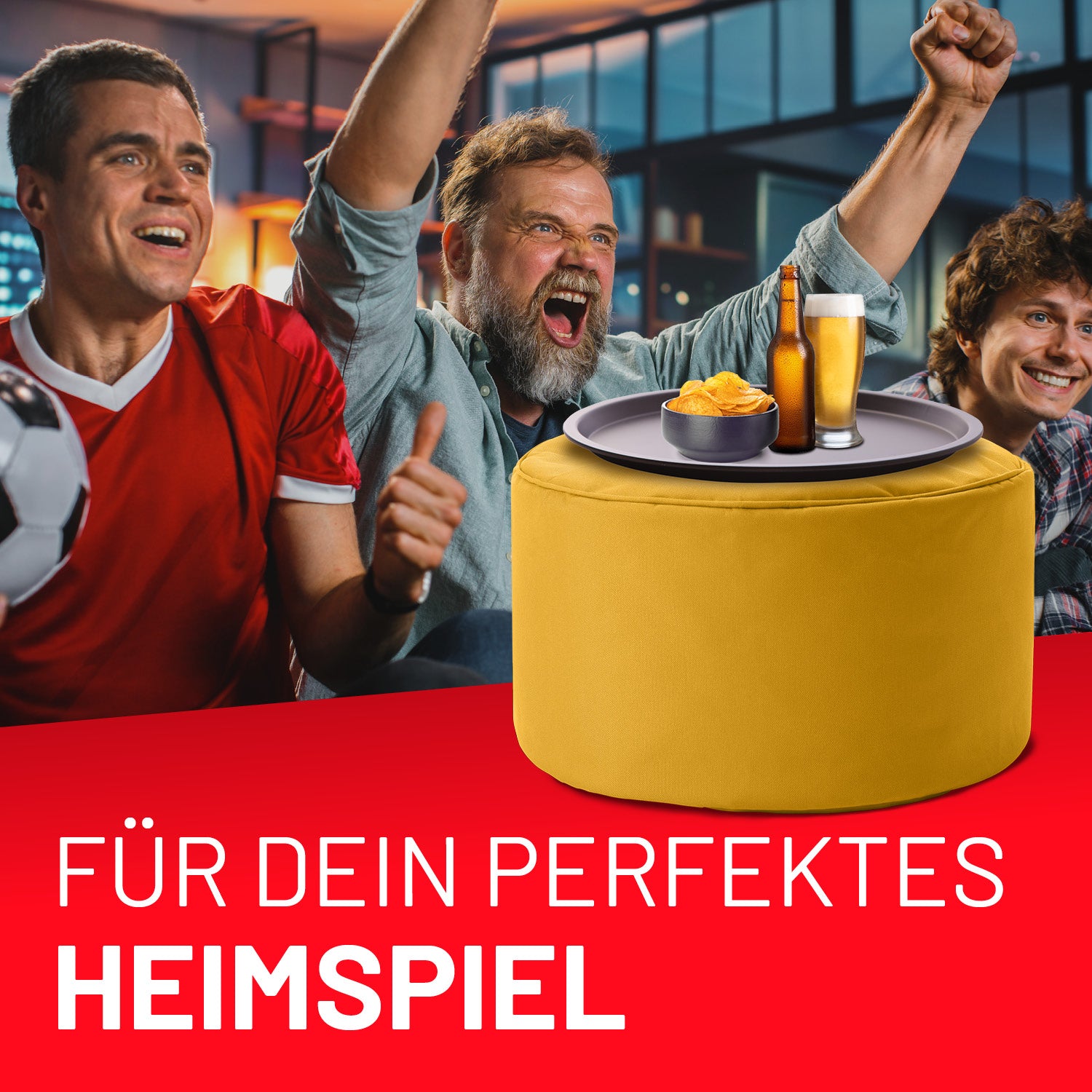 EM 2024 3er Deutschland-Set - je 1 x Schwarz, Rot & Gelb - in-/outdoor