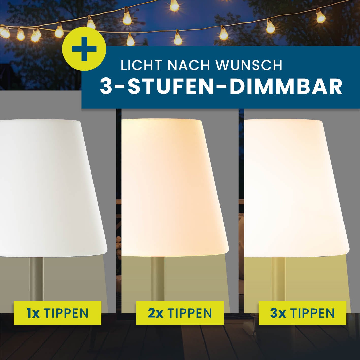 LED-Standleuchte dimmbar - 187 cm - schwarz/weiß