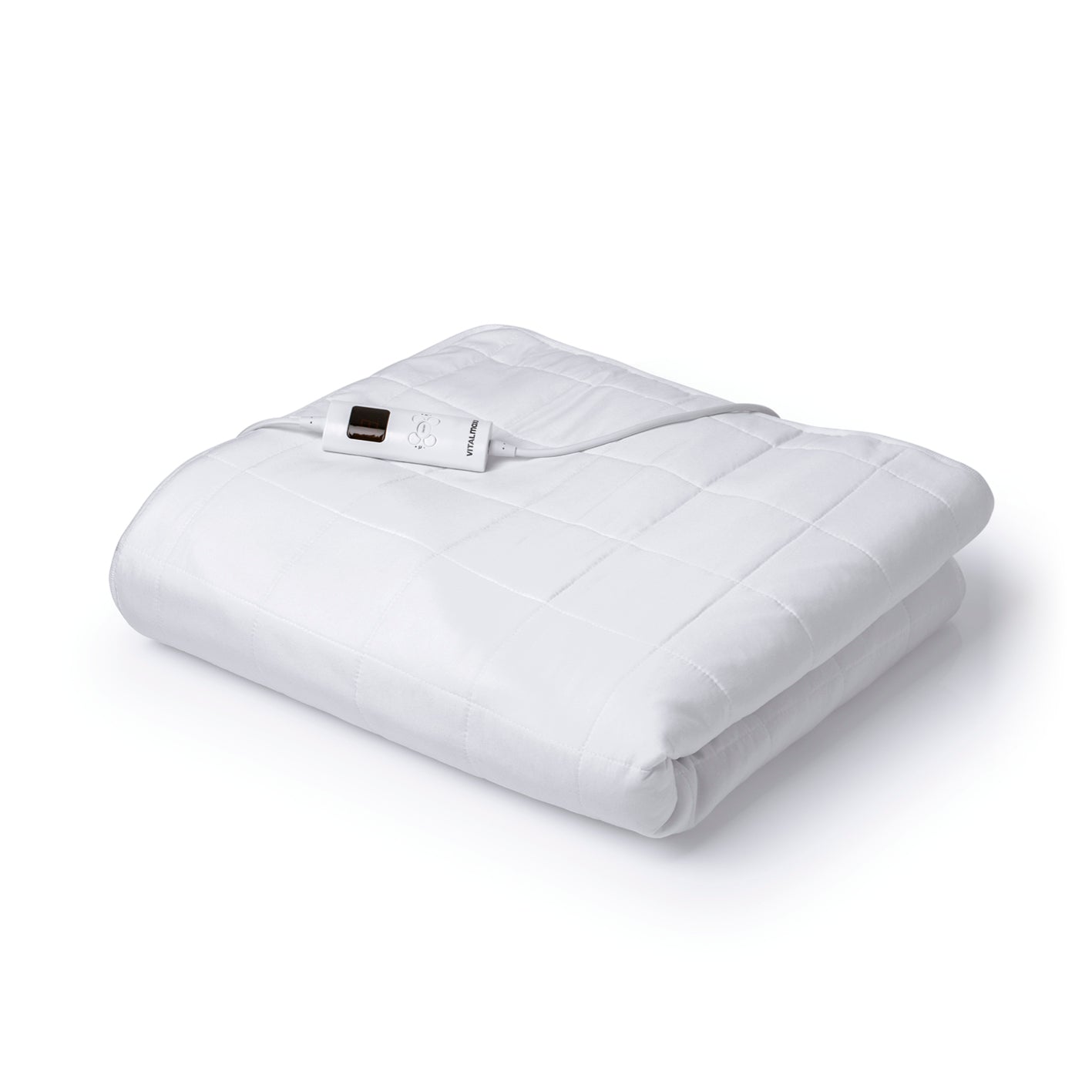 Wärmeunterbett - 9 Wärmestufen - 200x95x30cm - weiß, wärmendes Unterbett mit Timer und Gummizug für Einzelbetten.